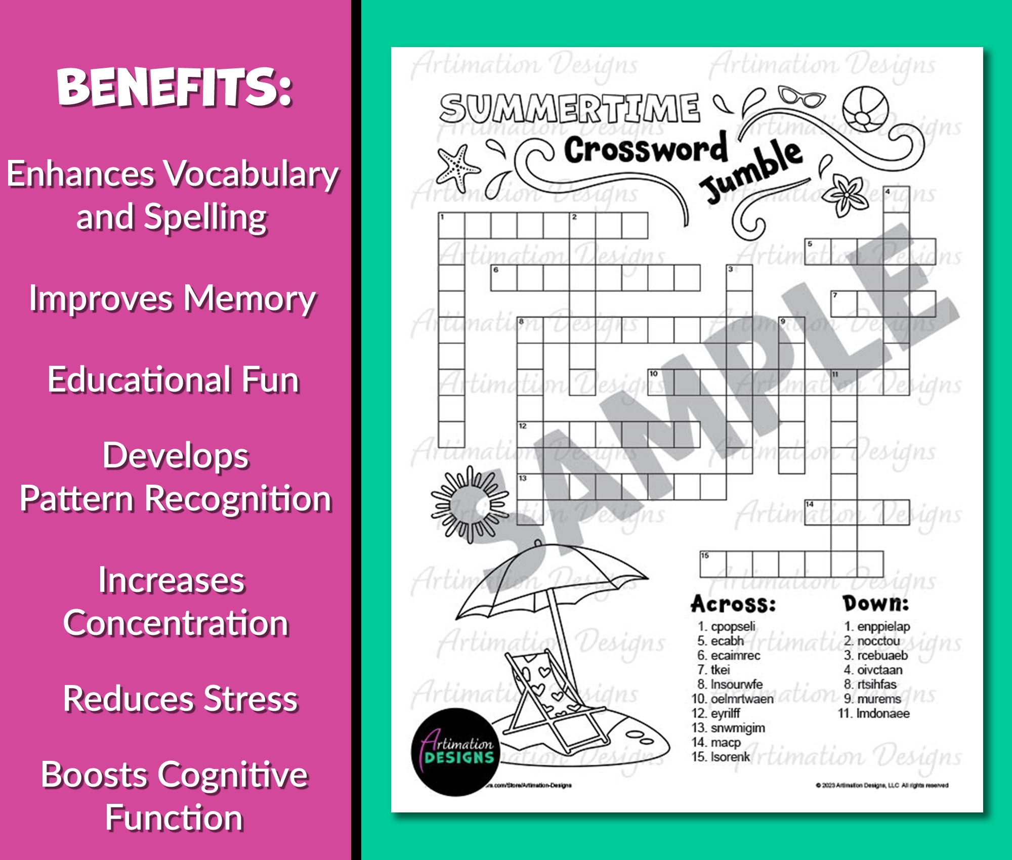 Summertime Crossword Puzzles