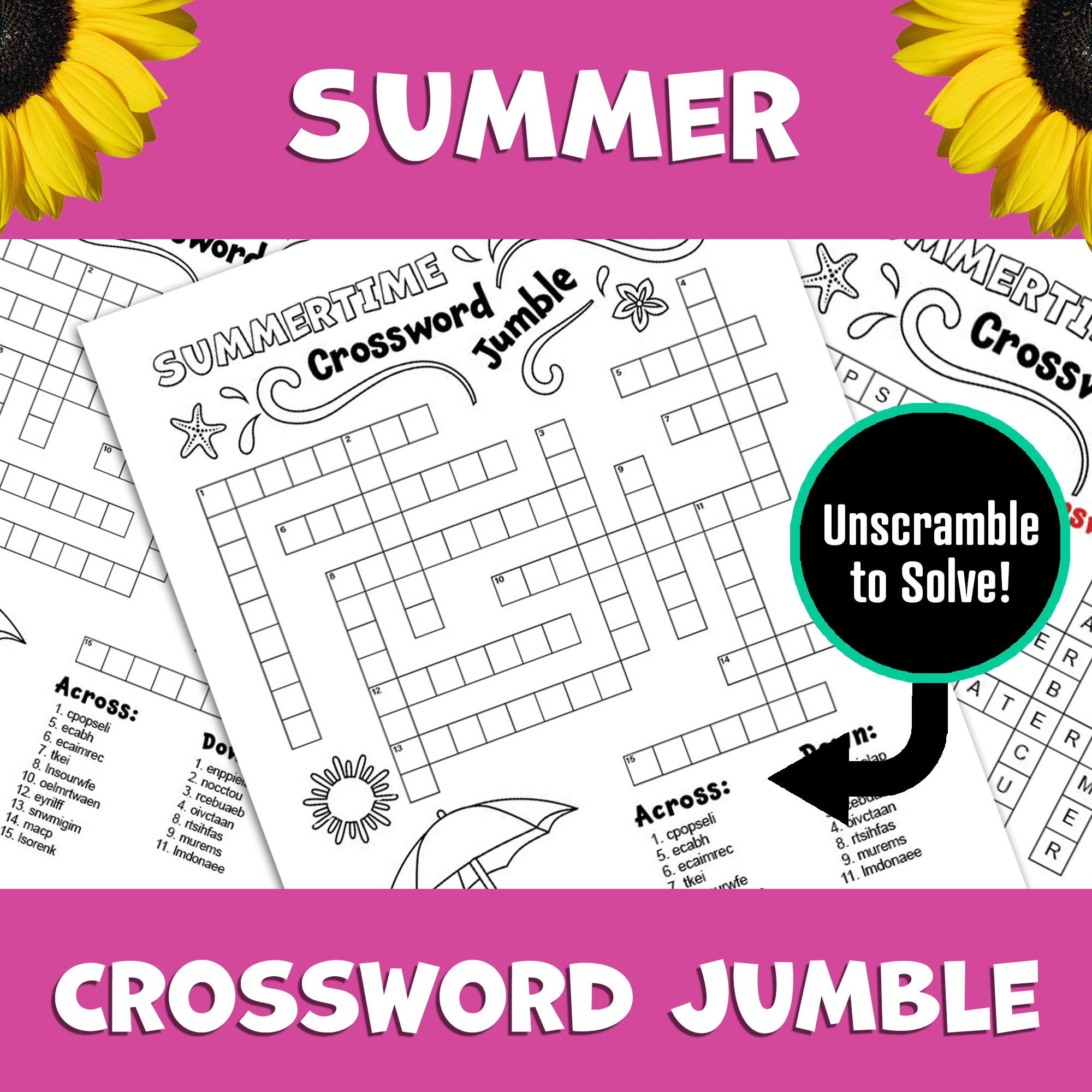 Free Printable Crossword Puzzles Summer