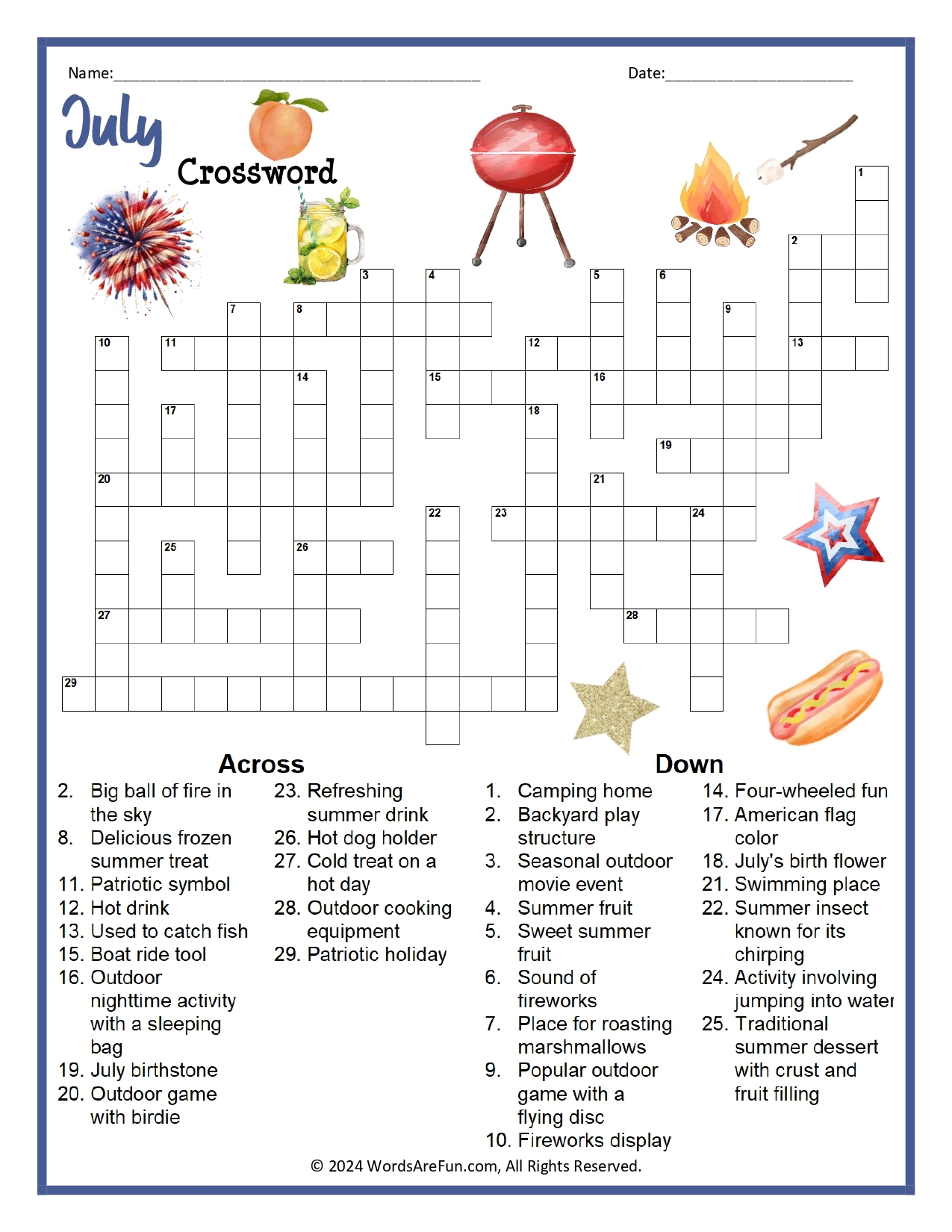 Summer Crosswords