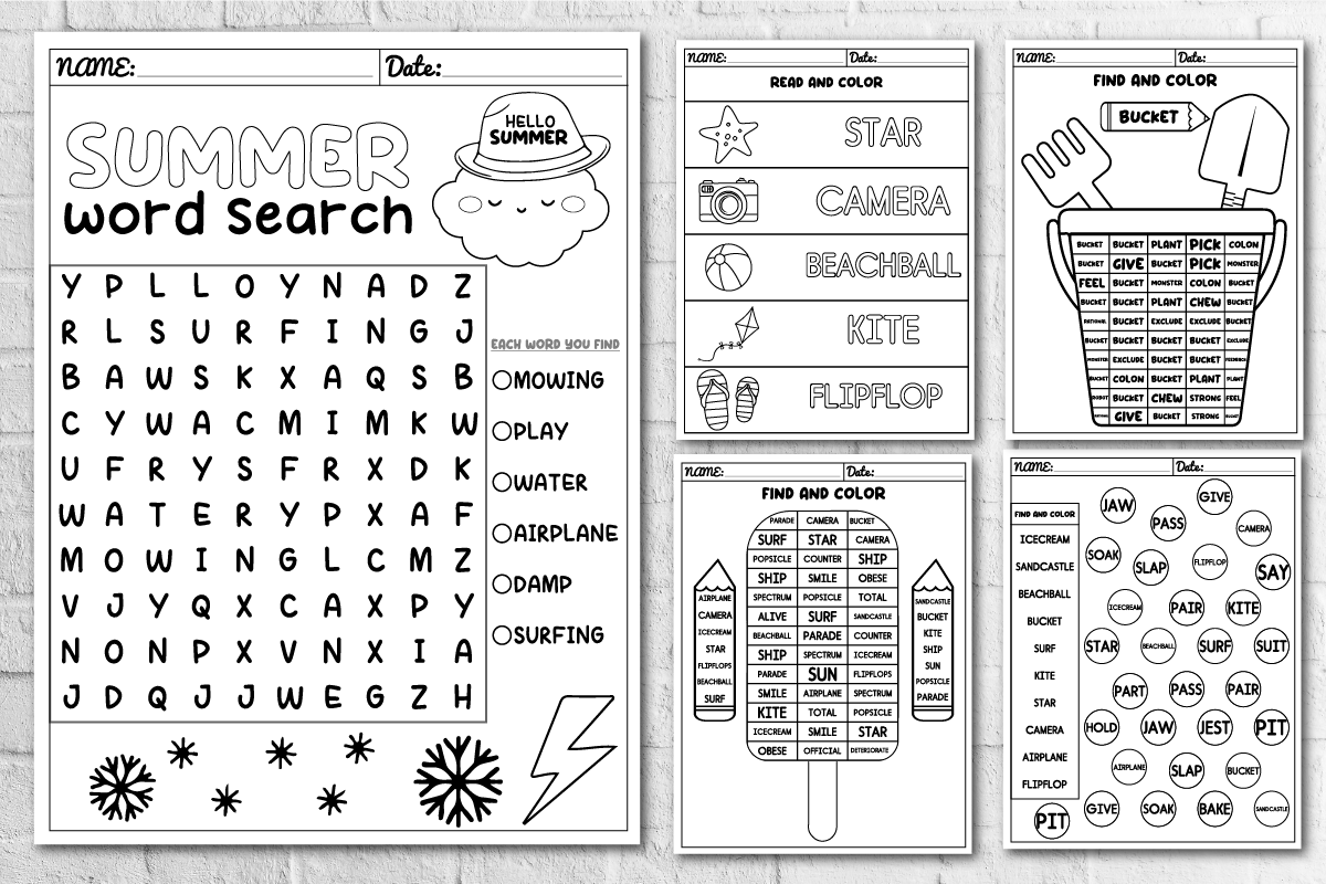 Printable Summer Crossword Puzzles For Adults