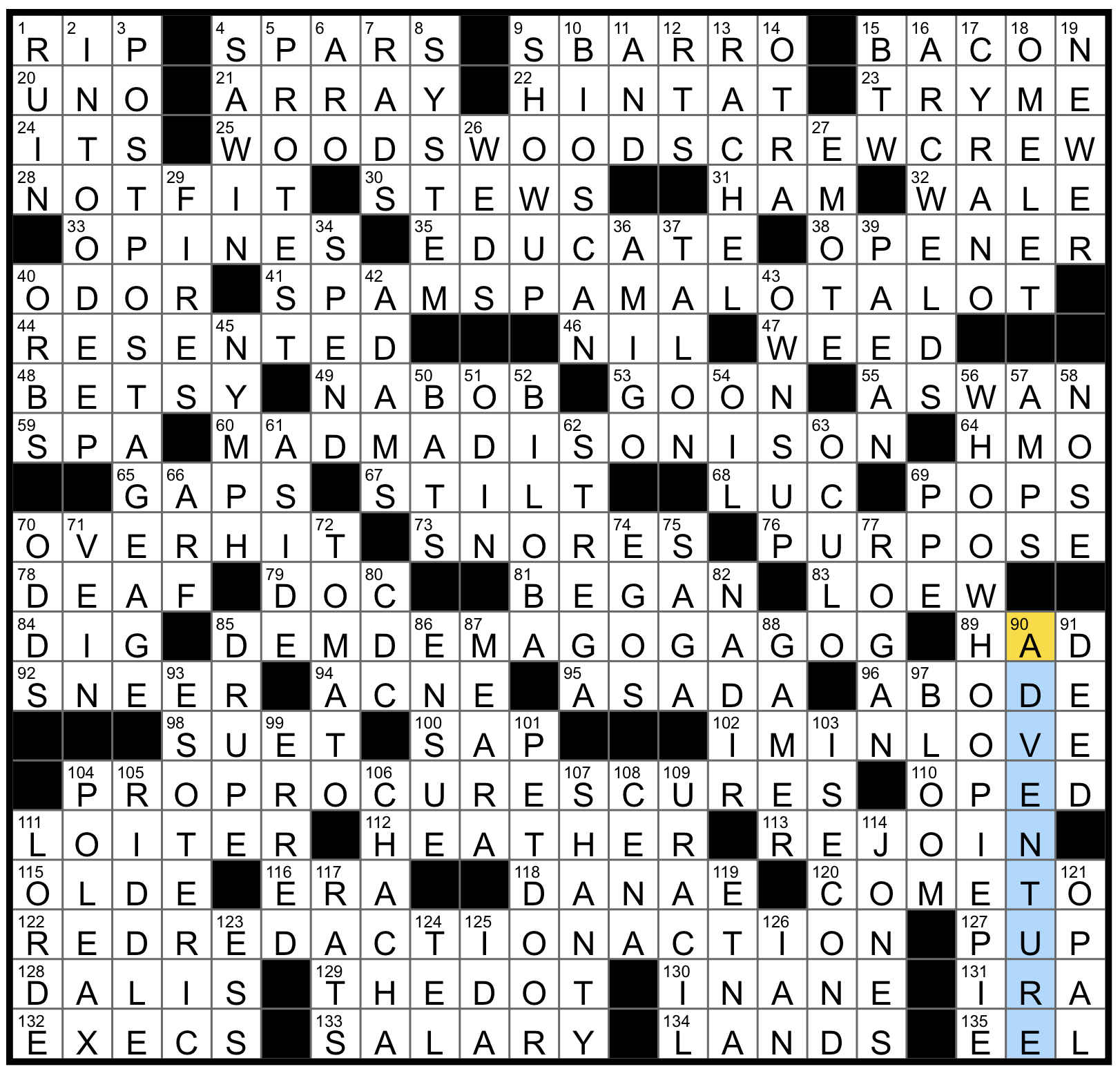 Sunday April 20 2025 Diary Of A Crossword Fiend