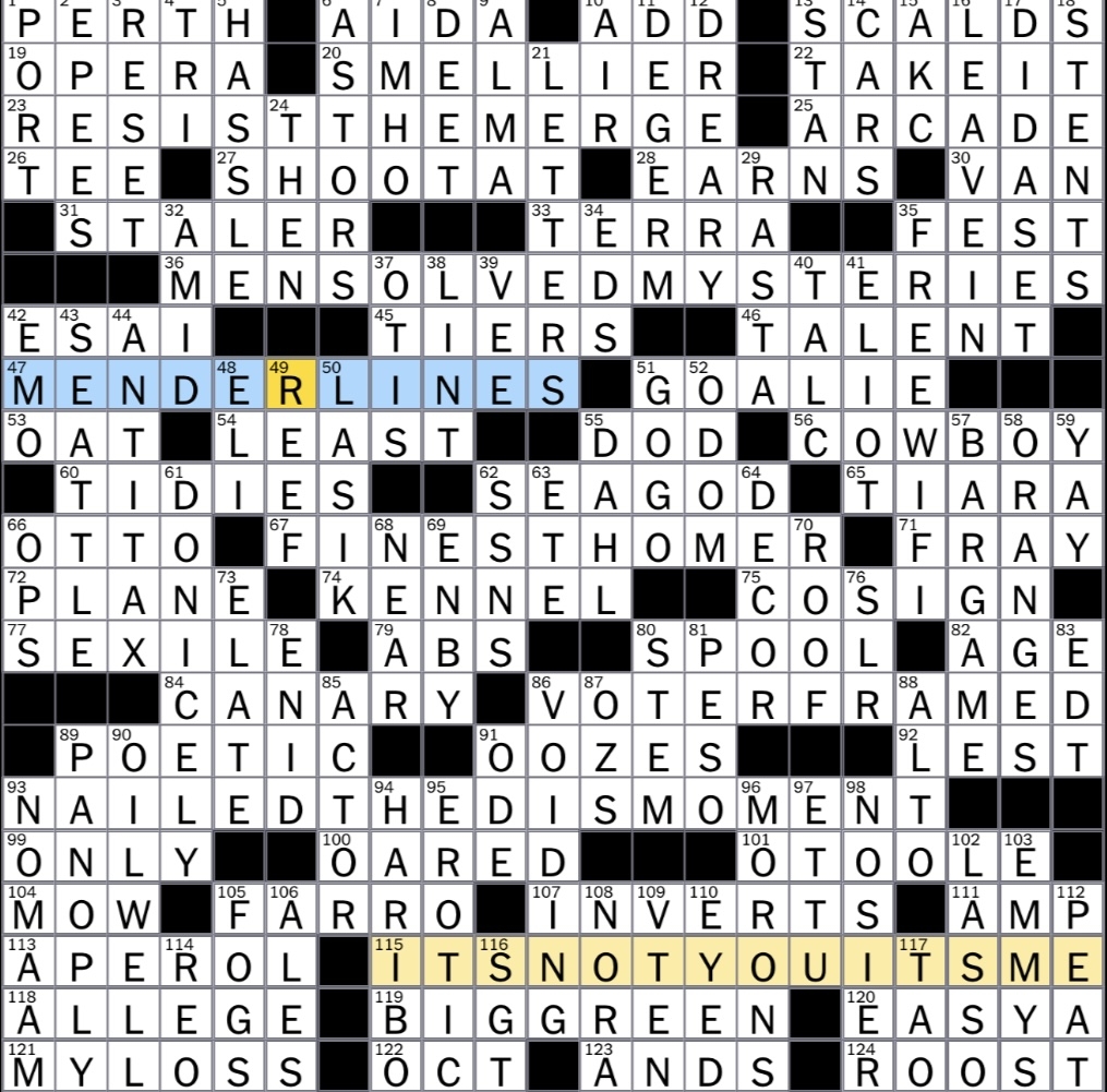 Sunday March 23 2025 Diary Of A Crossword Fiend