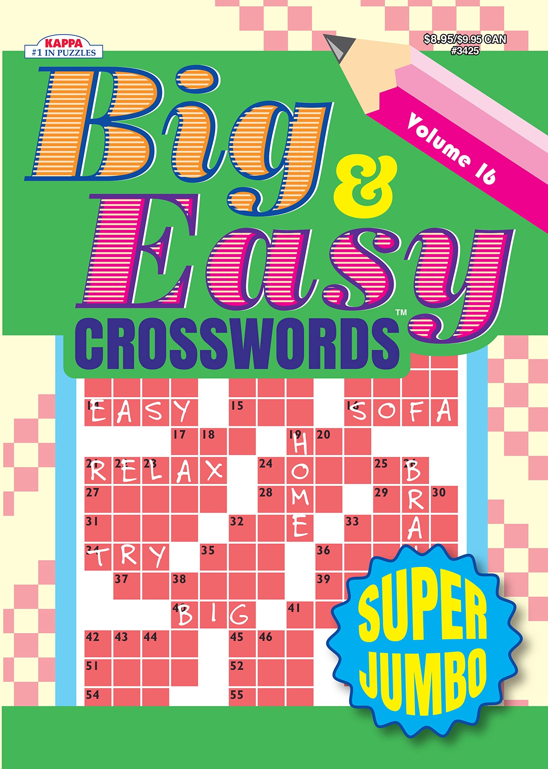Super Jumbo Big Easy Crosswords Puzzle Book Kappa Books Publishers 9781559910347 Amazon Books