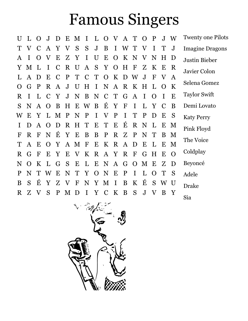 Taylor Swift Crossword Puzzles Printable