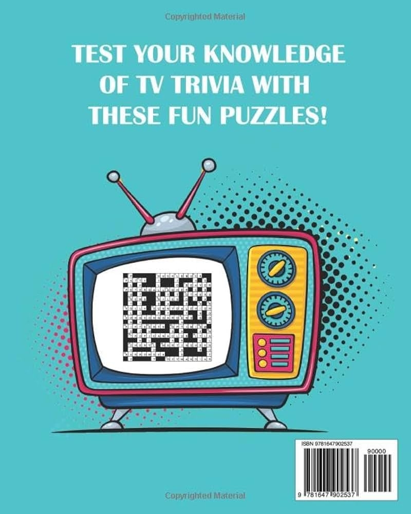 Television Crossword Puzzles Fun TV Trivia Book Dylanna Press 9781647902537 Amazon Books
