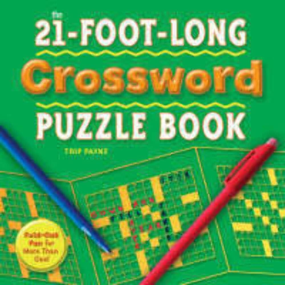 The 21 foot long Crossword Puzzle Book Fold out Fun For More Than One Payne Trip 9781402745508 Amazon Books