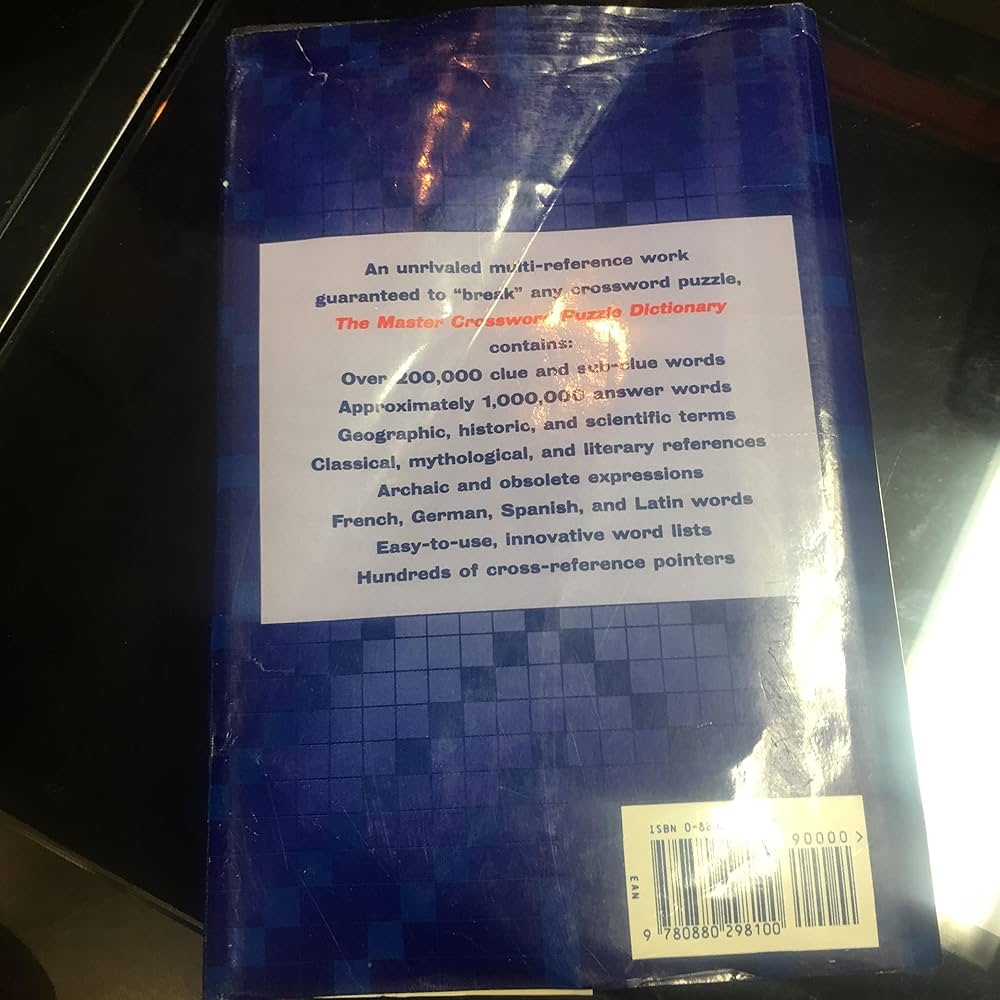 The Master Crossword Puzzle Dictionary The Unabridged Word Bank Herbert M Baus 9780880298100 Amazon Books