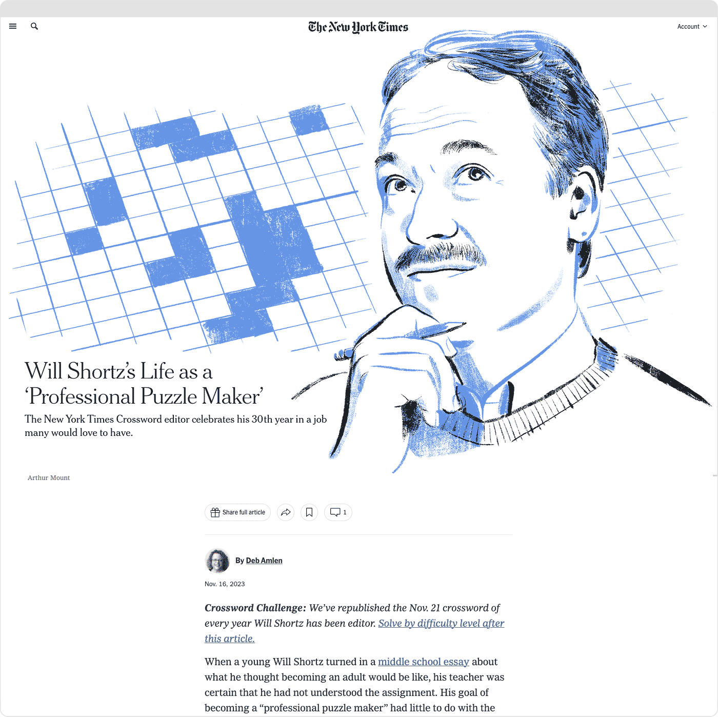 The New York Times Arthur Mount Illustration