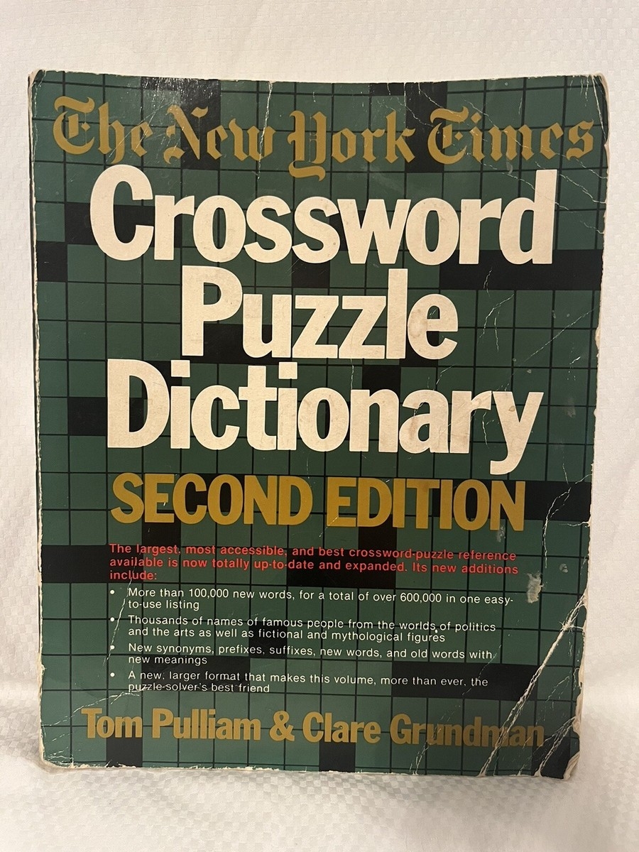 The New York Times Crossword Puzzle Dictionary By Clare Grundman 1982 Trade EBay
