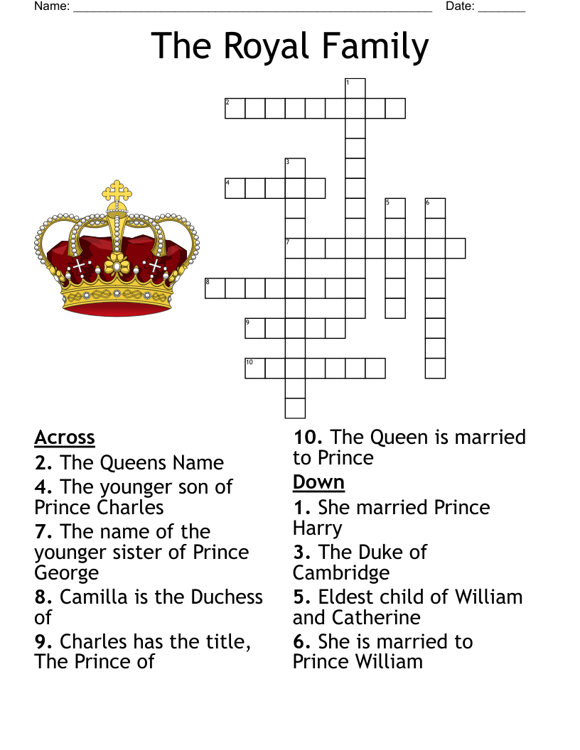 Family Crossword Puzzle Clue
