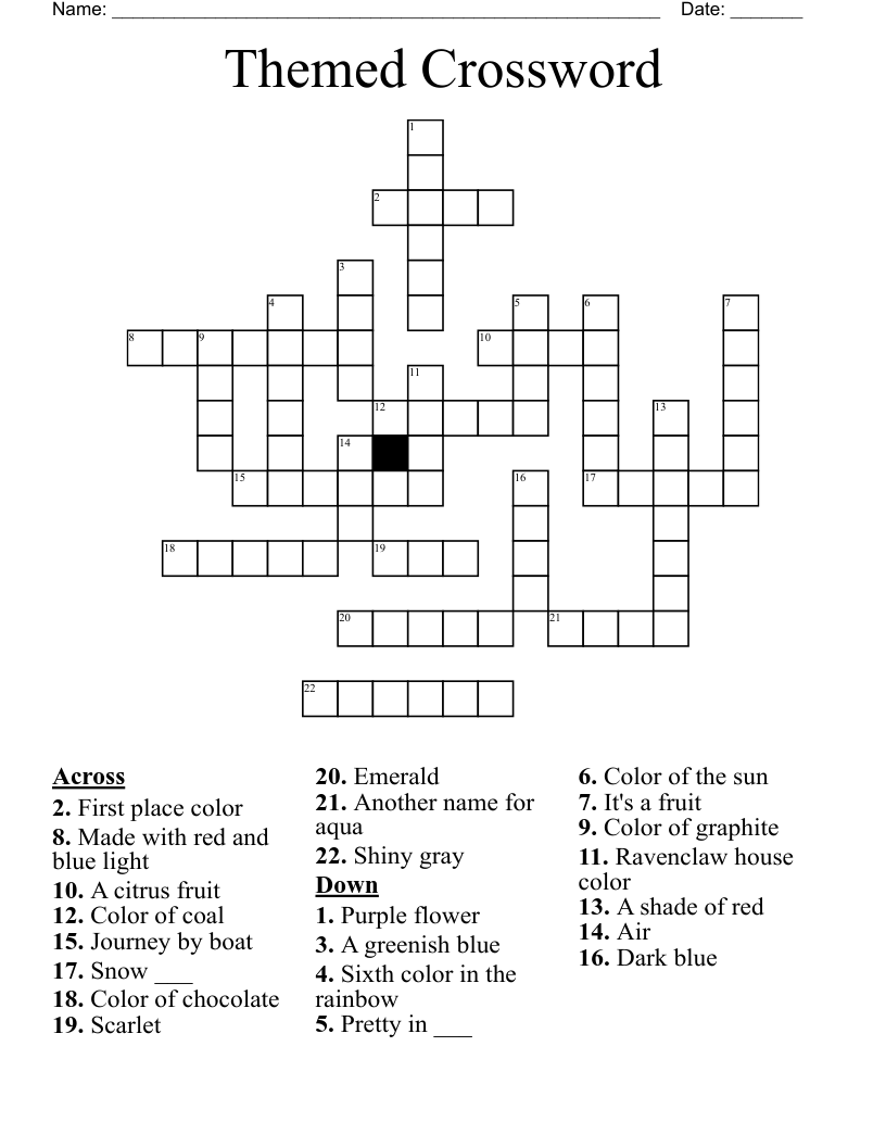 Themed Crossword WordMint