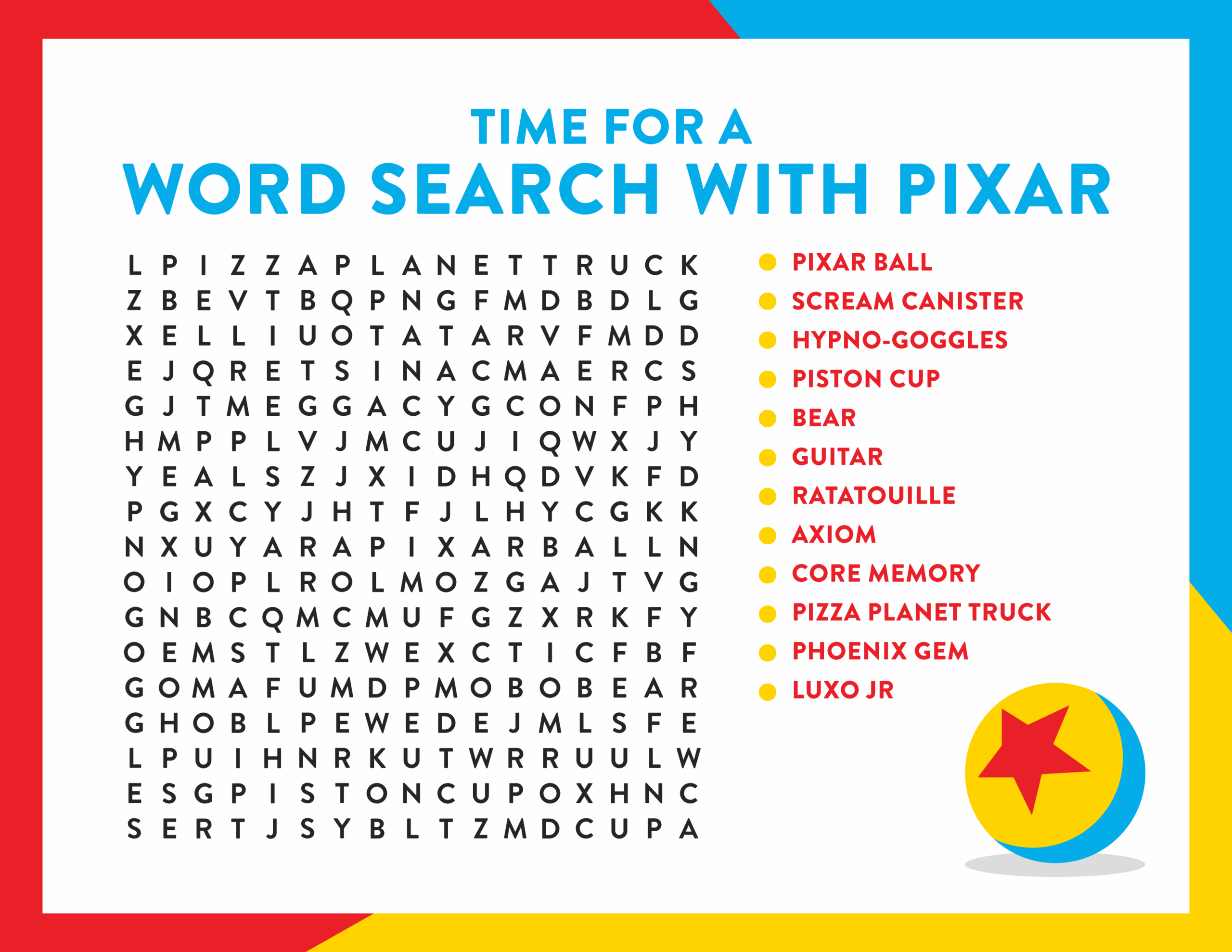 Try A Pixar Crossword Puzzle Disney News