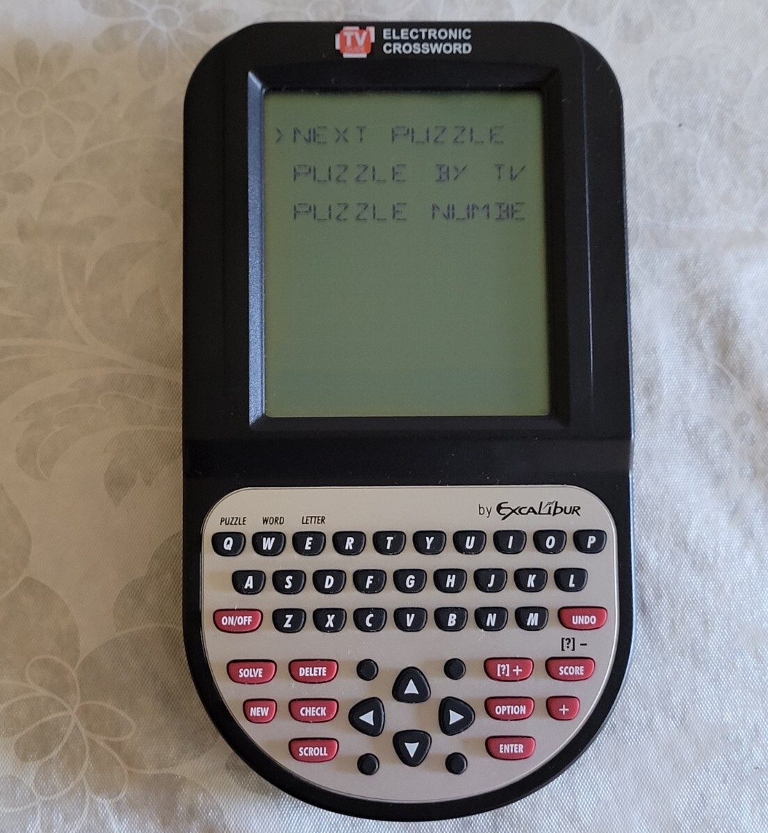 TV Guide Electronic Crossword Handheld Game Excalibur With Instructions