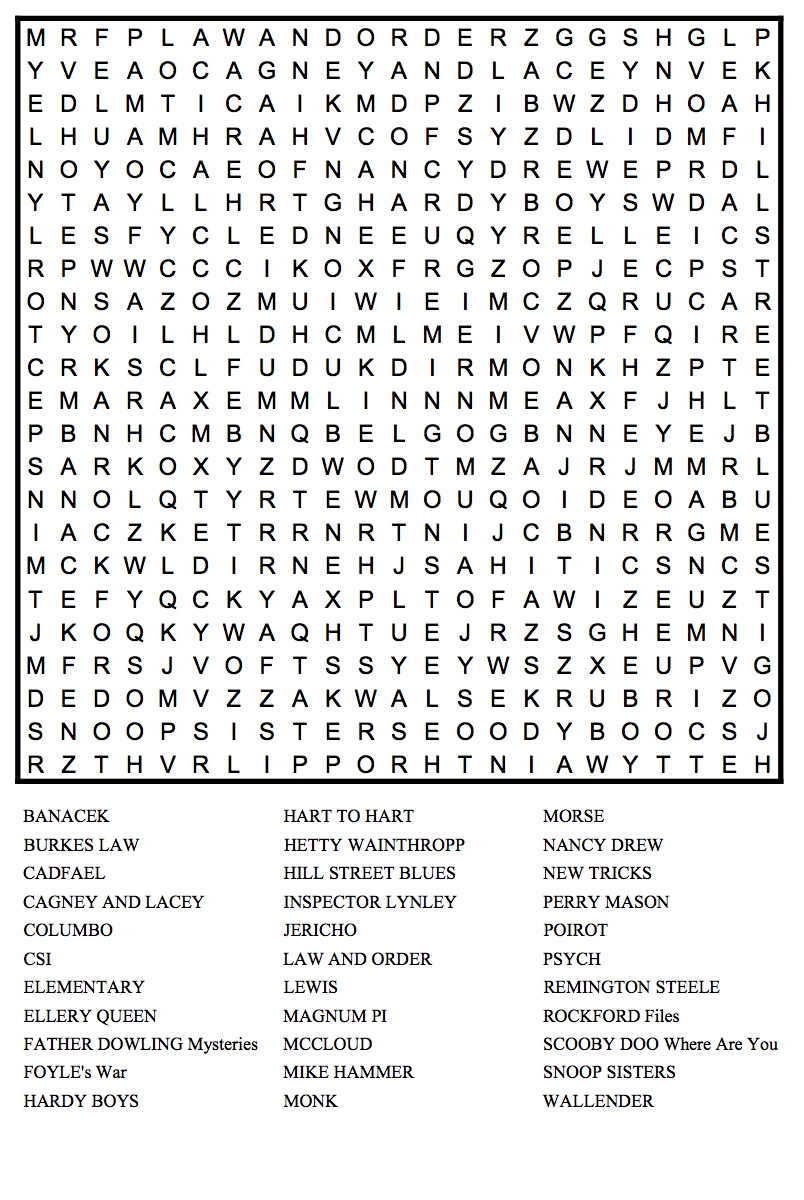 Crossword Puzzles Tv Shows