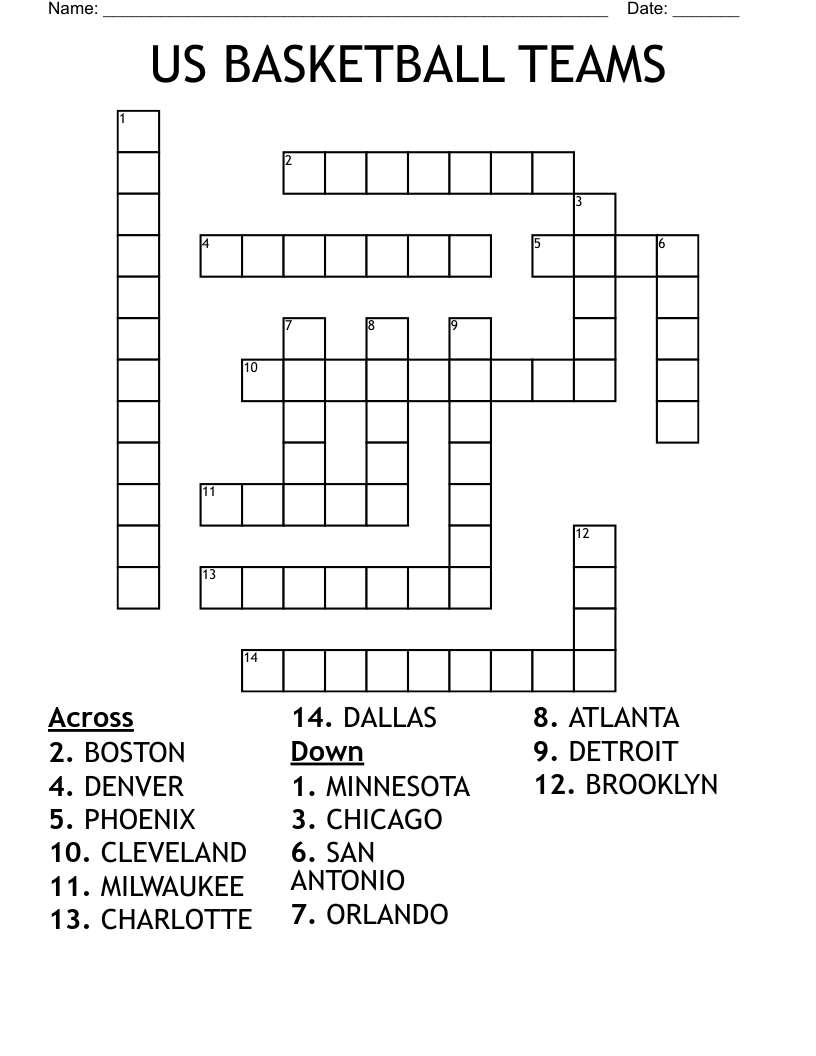 Crossword Puzzles Usa