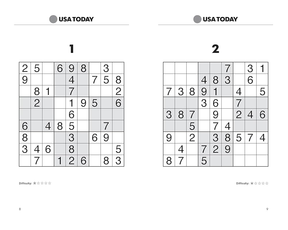 USA TODAY Sudoku Super Challenge 200 Puzzles USA Today Puzzles Volume 24 USA TODAY 9781524851125 Amazon Books