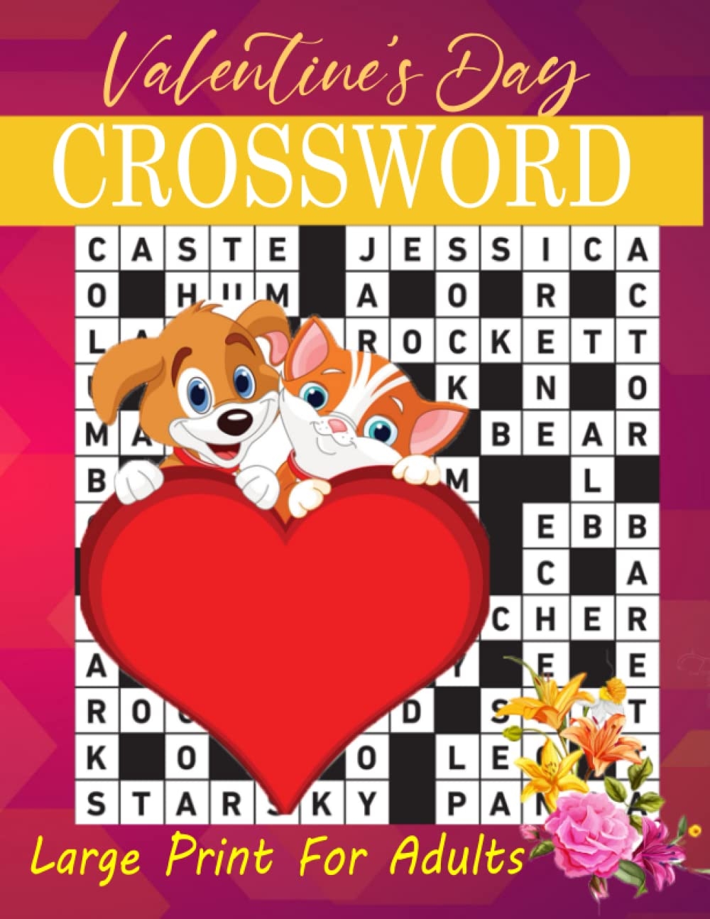 Valentine s Day Crossword Large Print For Adults Valentines Day 