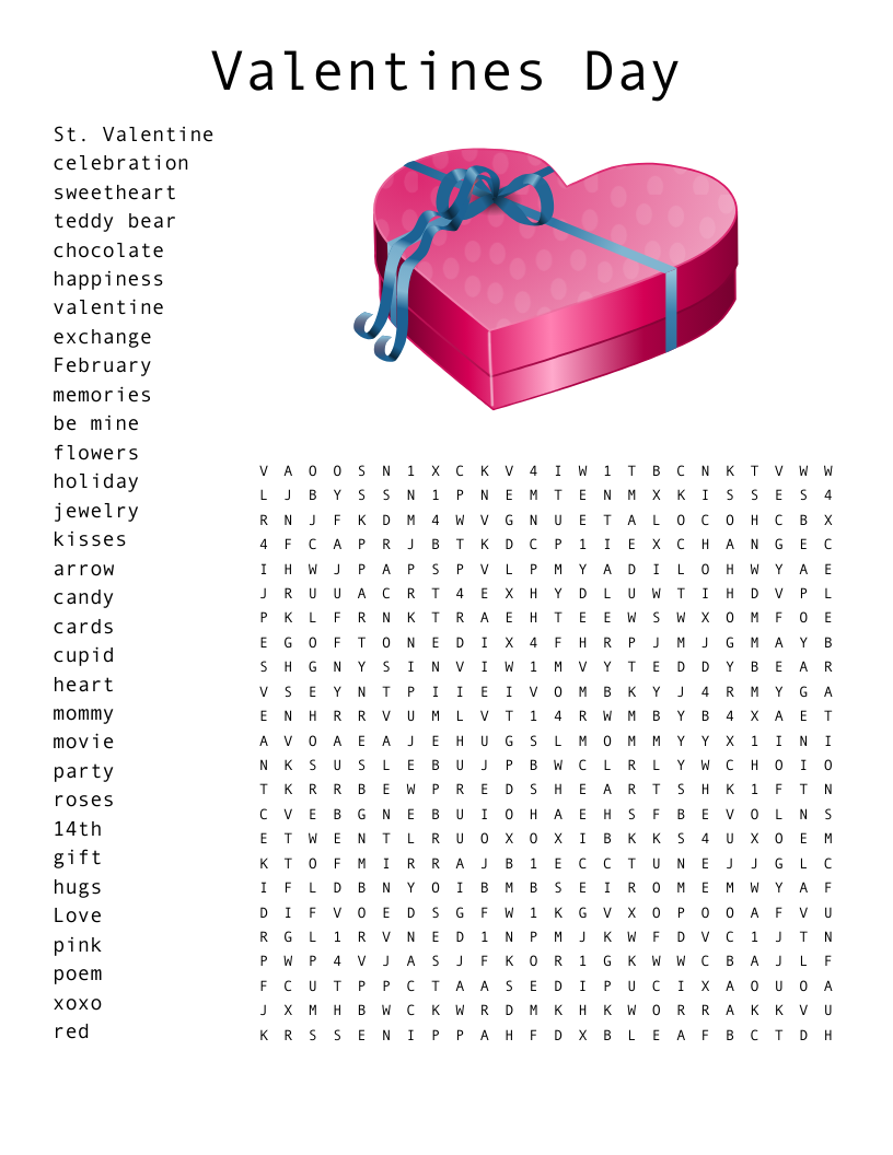 Valentine s Day Crossword WordMint
