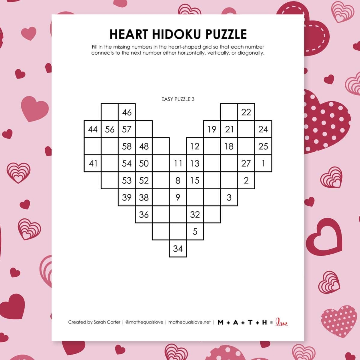 Valentine s Day Math Love