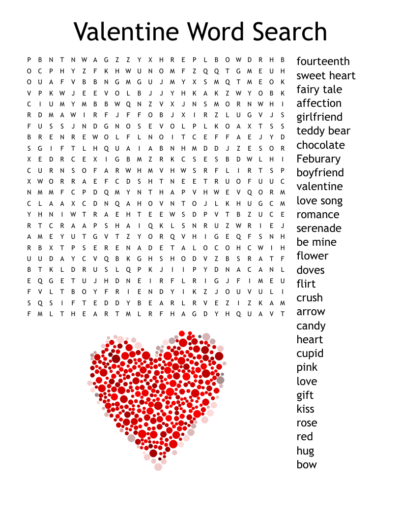Free Printable Valentine Crossword Puzzles Printable