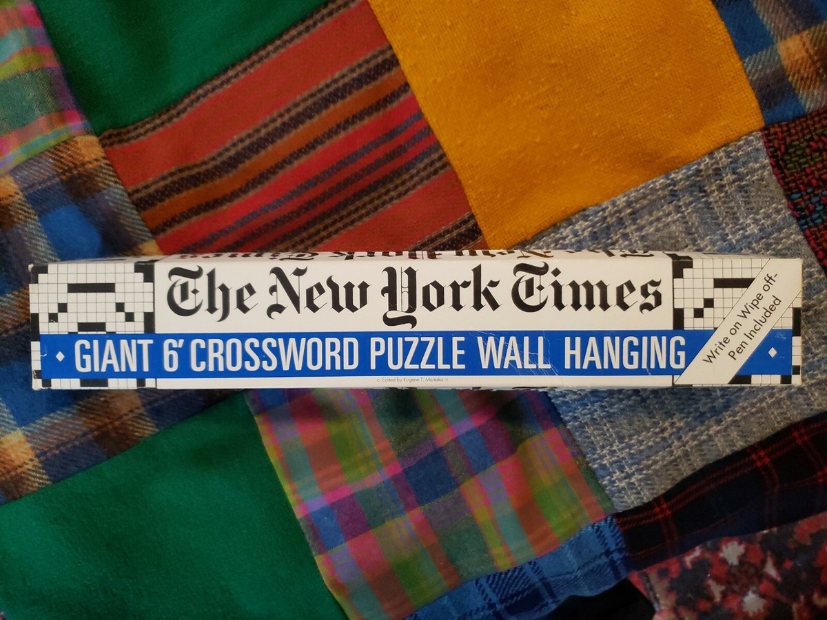 VINTAGE The New York Times Giant 6 Crossword Puzzle Wall Hanging 1983 USA