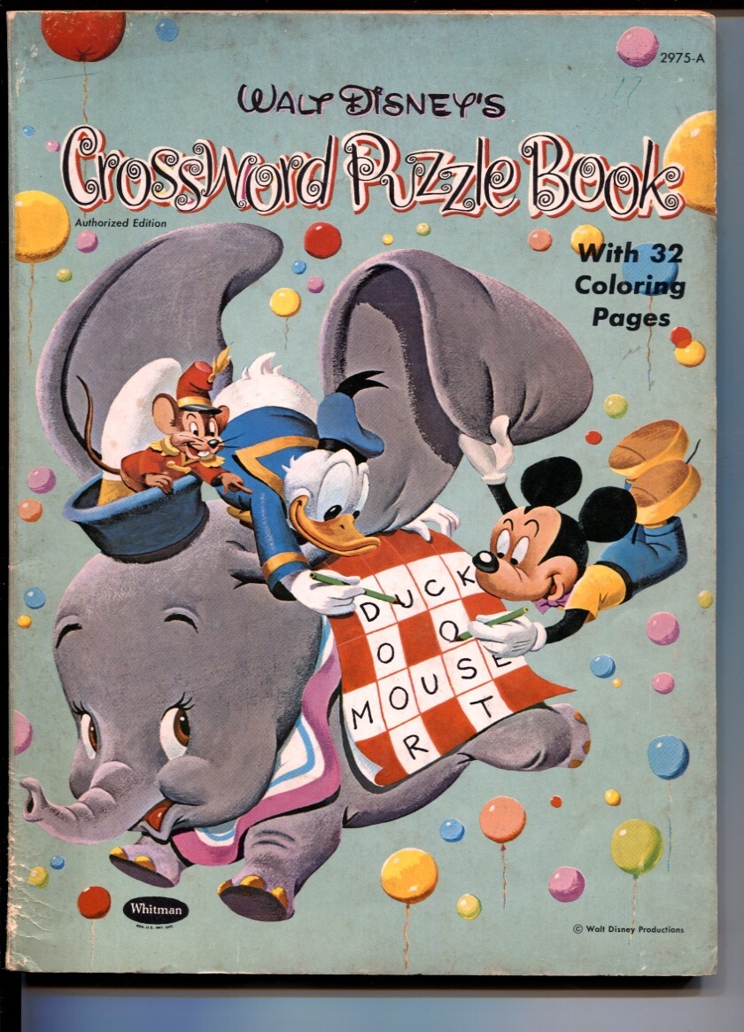 Walt Disney s Crossword Puzzle Book 2975 A some Pages Colored Carl Barks G EBay
