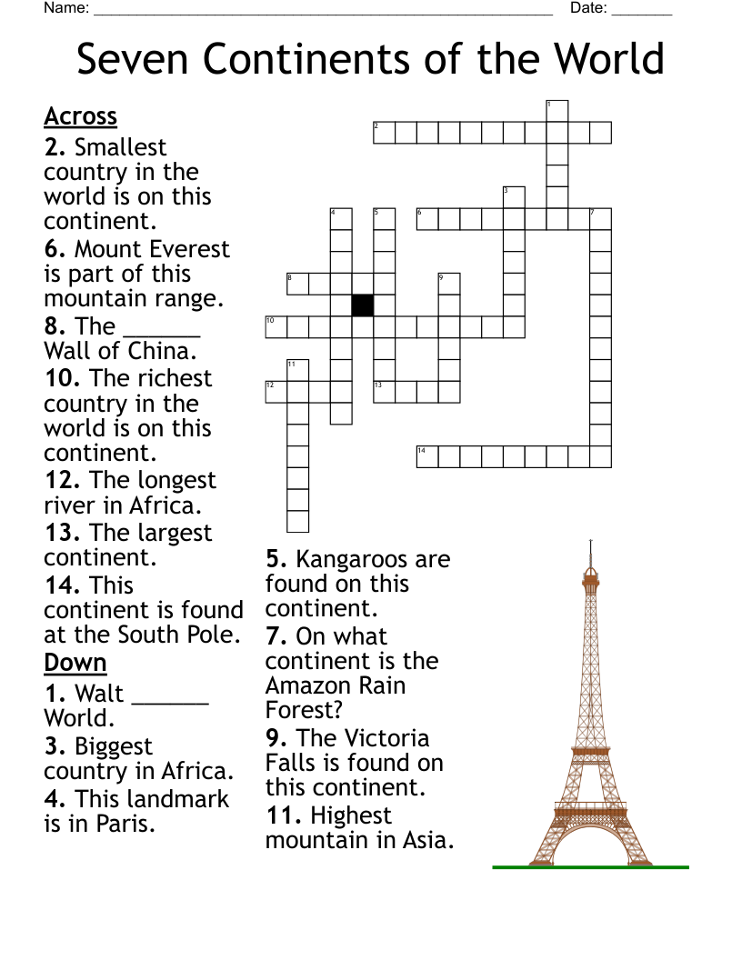 What Is Geography Crossword WordMint
