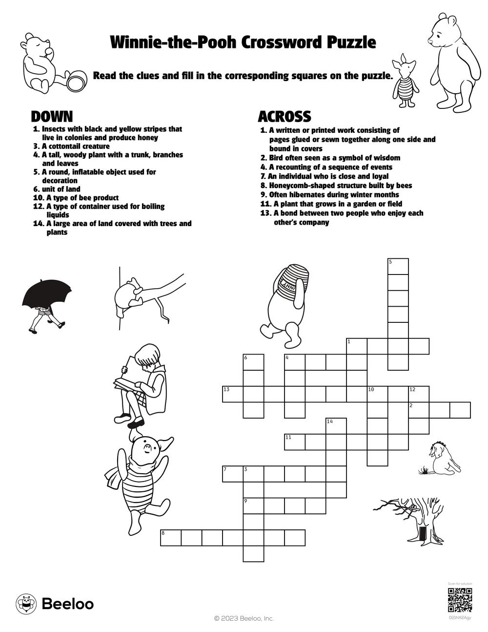 Disney Themed Crossword Puzzles