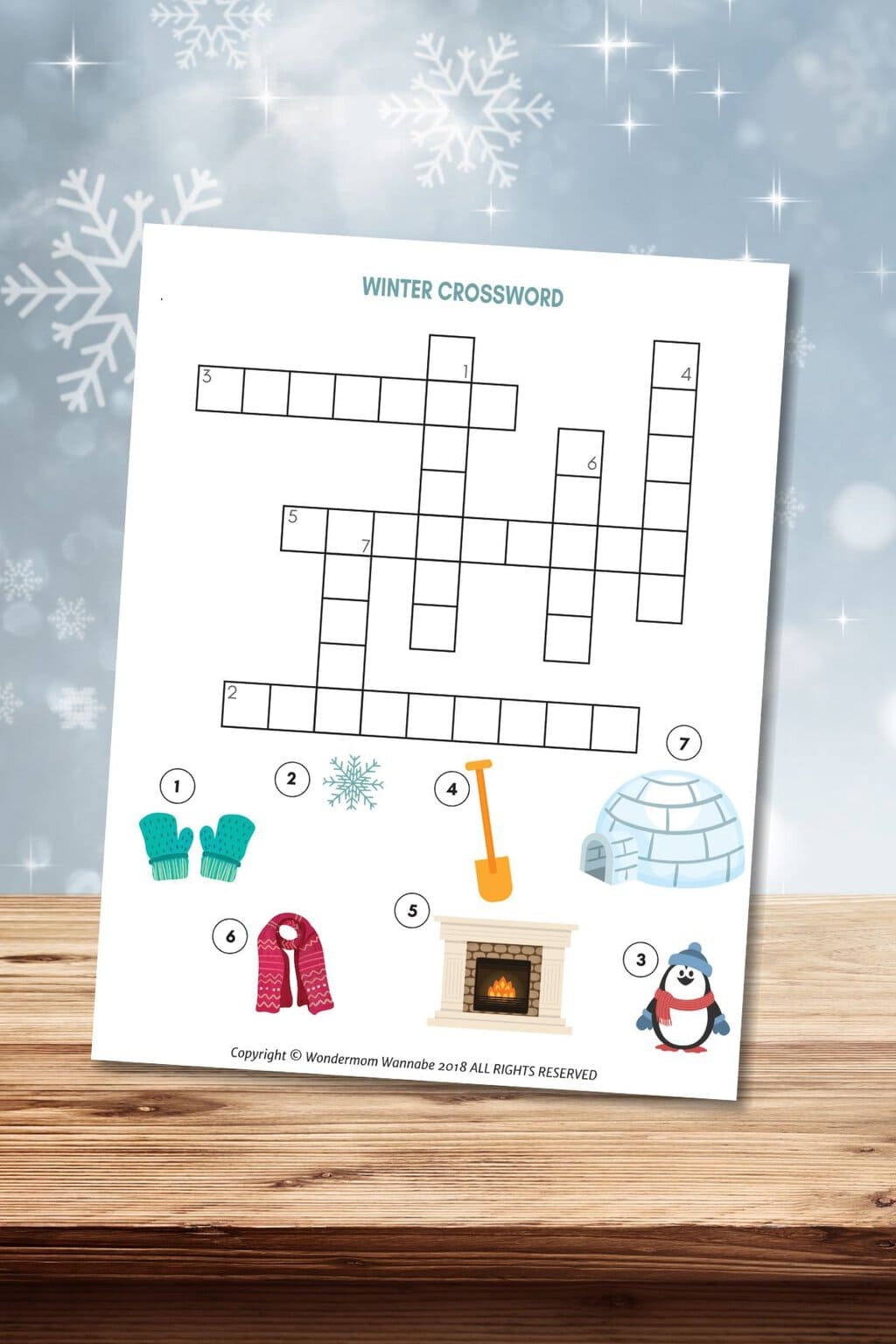 Printable Crossword Puzzles Winter