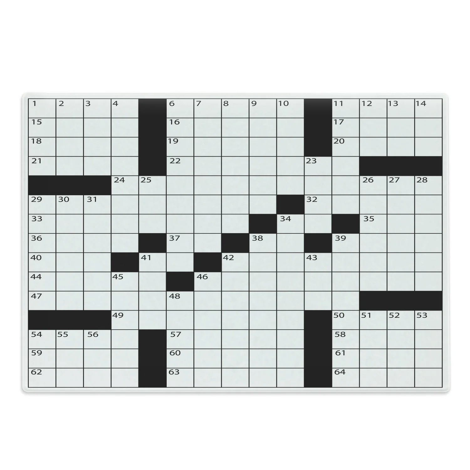 Word Search Puzzle Cutting Board Blank Newspaper Style Crossword Theme Numbers In Word Grid Decorative Tempered Glass Cutting And Serving Board Small Size Black And White By Ambesonne Walmart