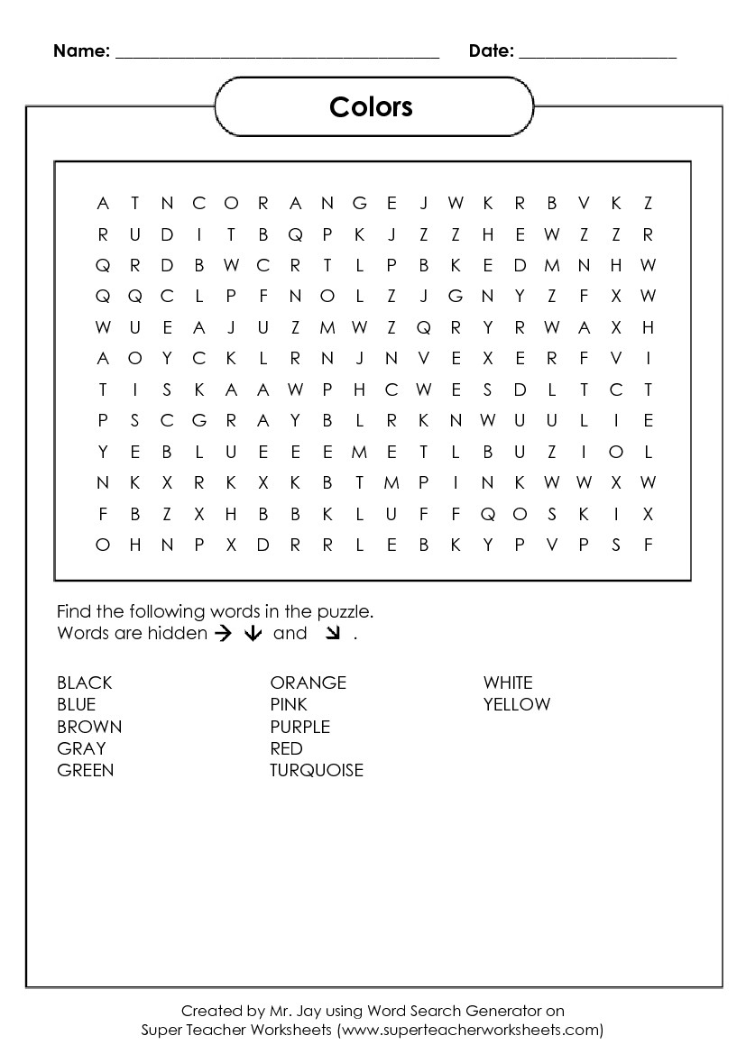 Word Search Crossword Puzzles