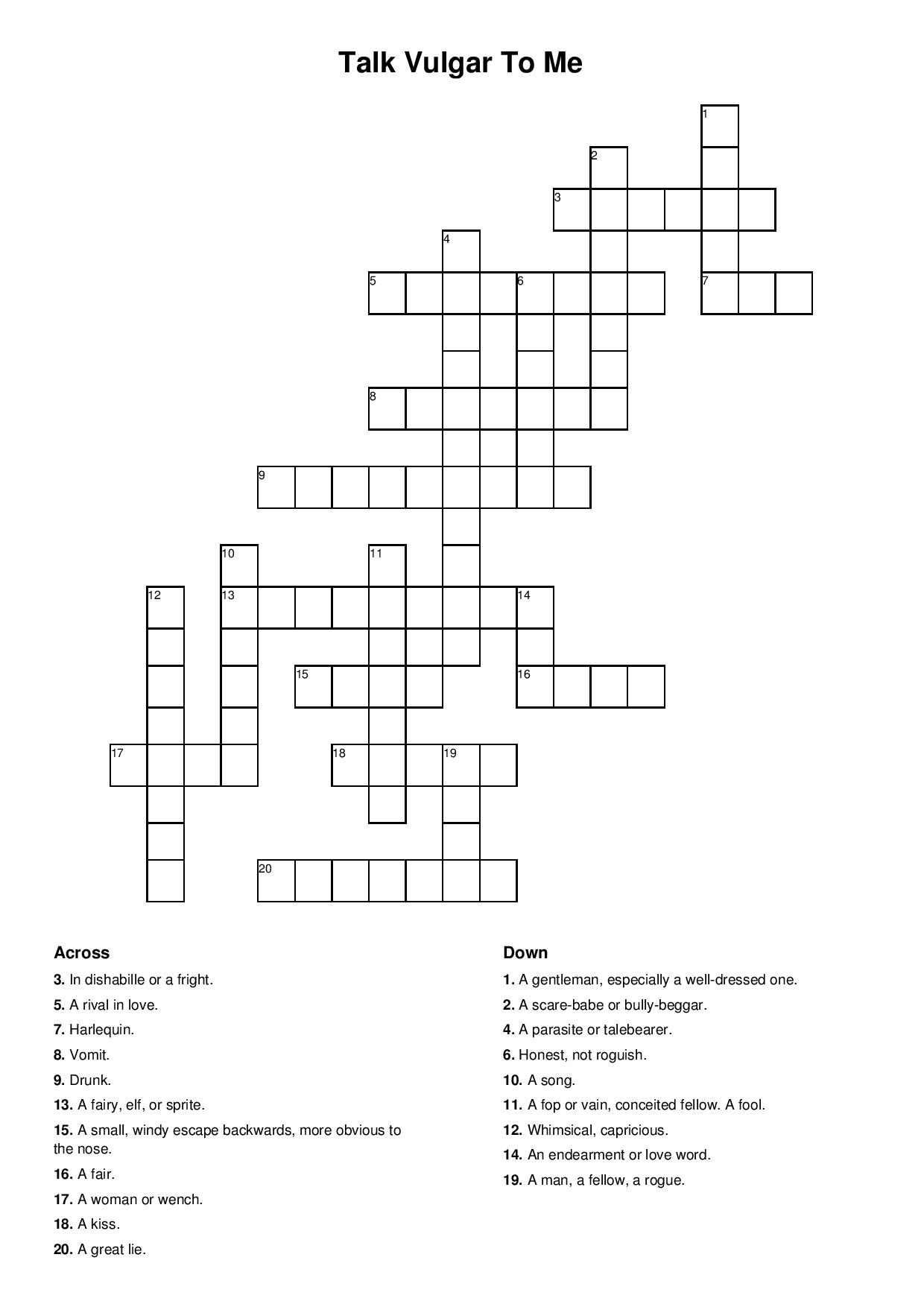 Wow Crossword Puzzle