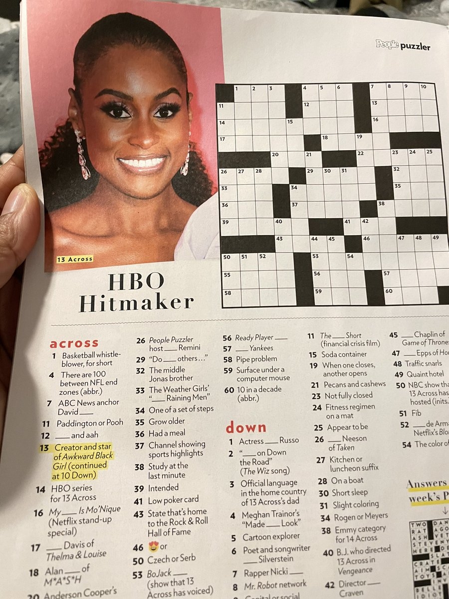 People Magazine Crossword Printable