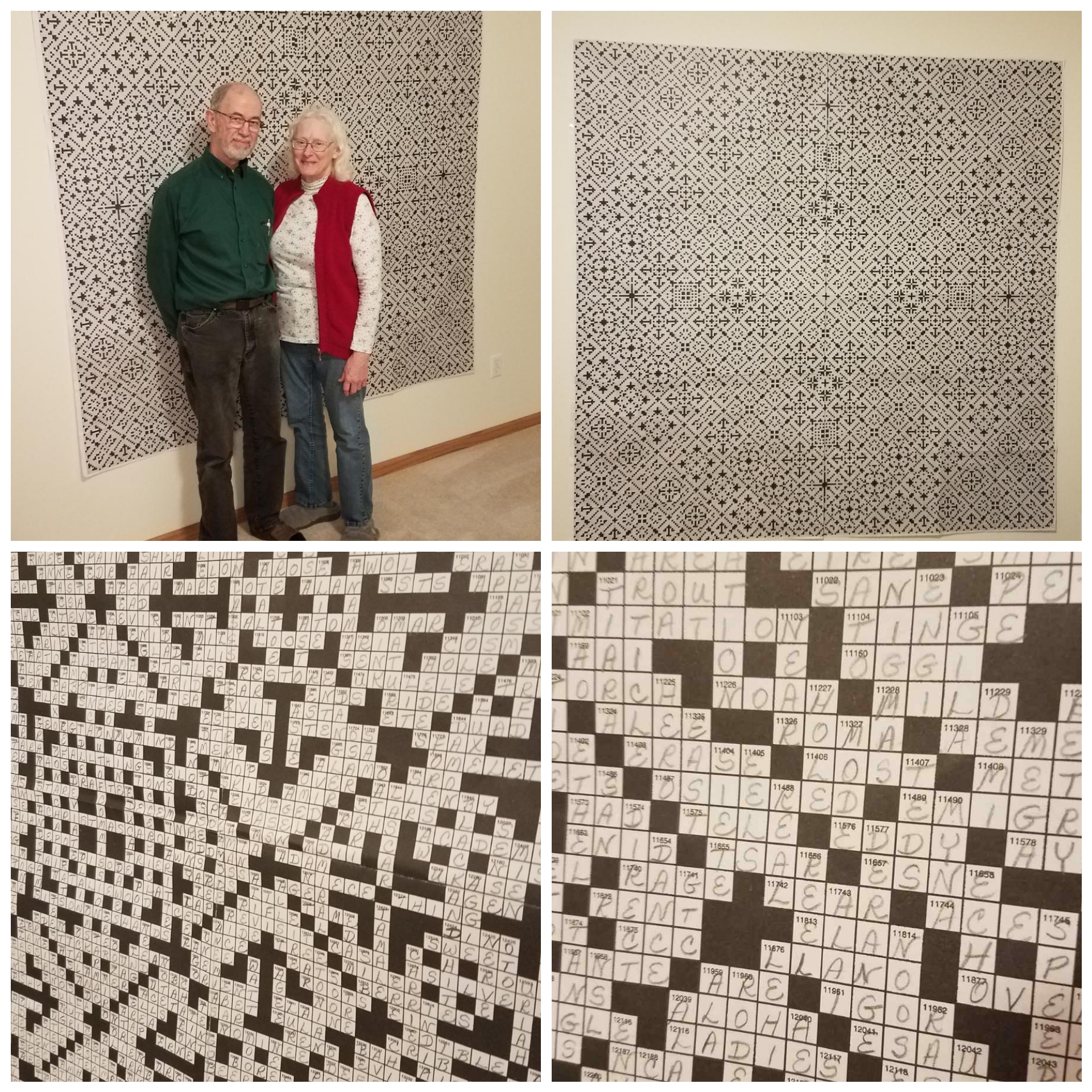 Years Ago I Bought My Parents The Worlds Largest Crossword As A Joke To Alleviate Boredom While Following Lockdown Procedures They Started Working On It Last April ish Today They Finished It 7 x7 