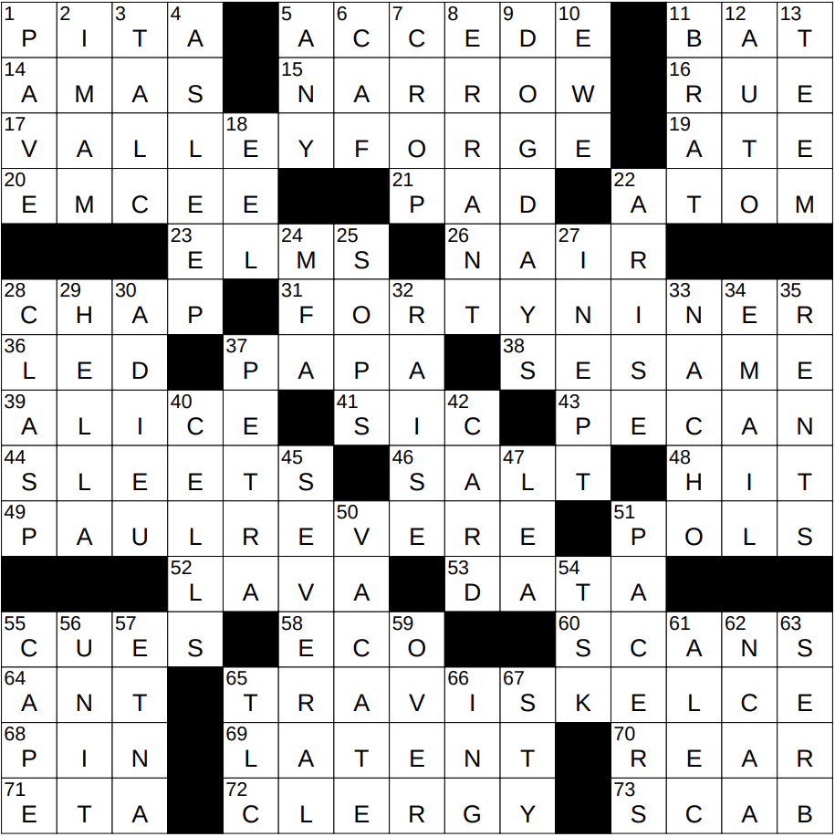 0924 24 NY Times Crossword 24 Sep 24 Tuesday NYXCrossword