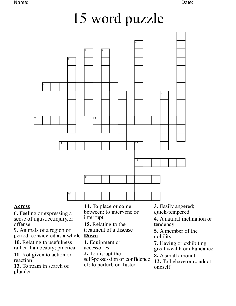 Puzzler Crossword