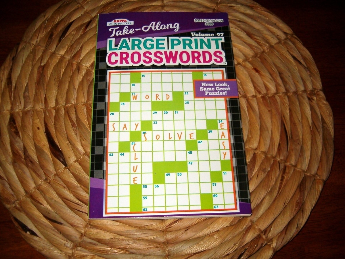 2 Crosswords Puzzle Large Print Take Along Book Vol 88 And 89 Kappa Search For Sale Online EBay