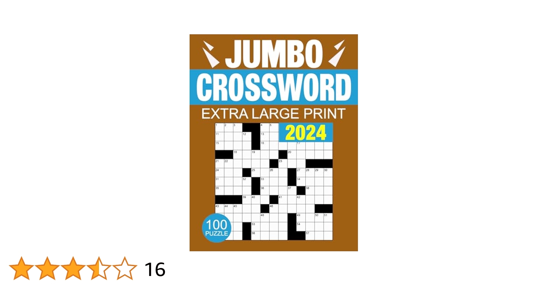 2024 Jumbo Extra Large Print Crossword Puzzle 100 Large Print Crossword For Adults Teens With Solutions Challenging Puzzle Books For Seniors Sharpen Your Brain BIG Font Anti Eye Strain Houser 