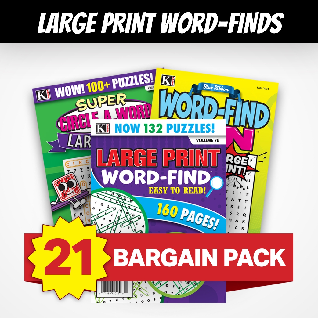 21 Large Print Word Search Magazines Kappa Puzzles