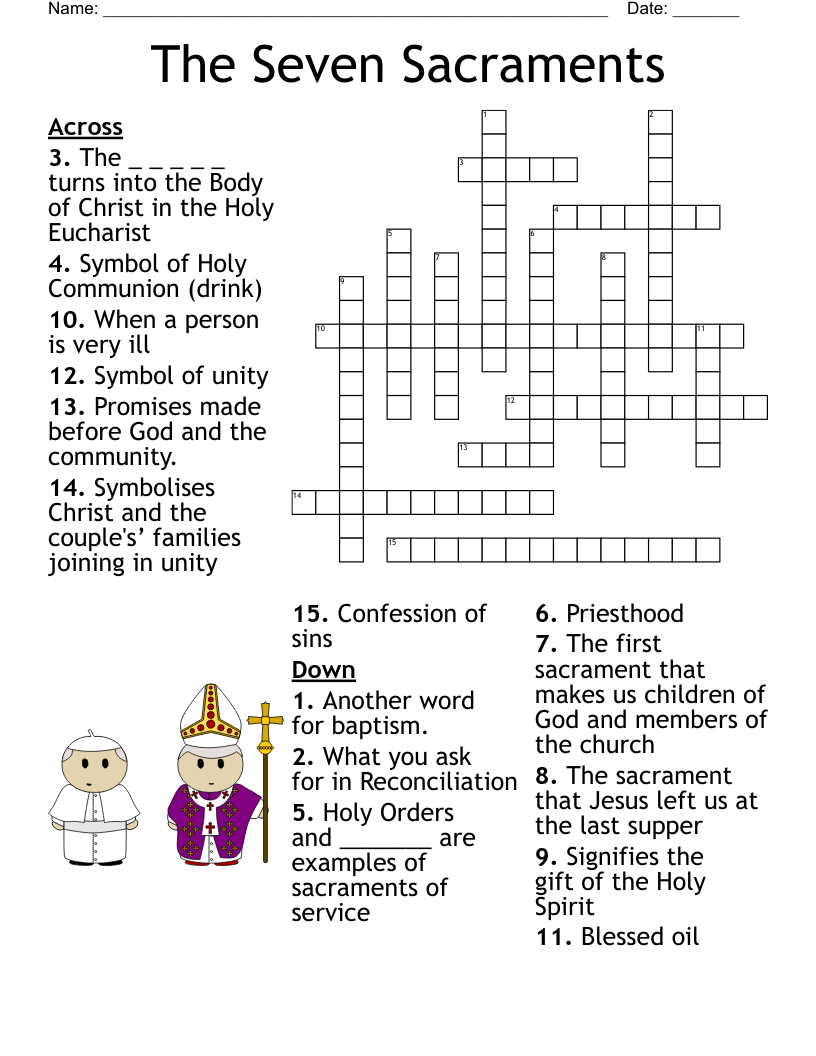 5 Precepts Of The Church Crossword WordMint