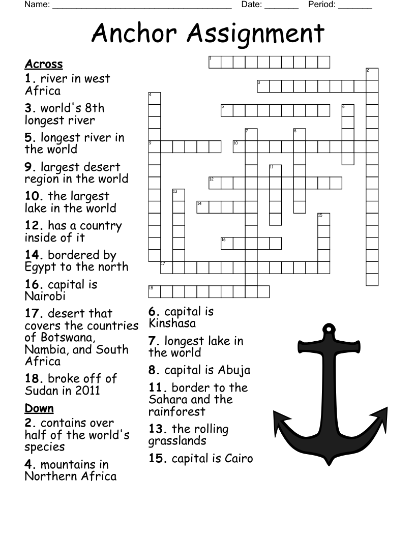 Crossword Puzzles 50 States