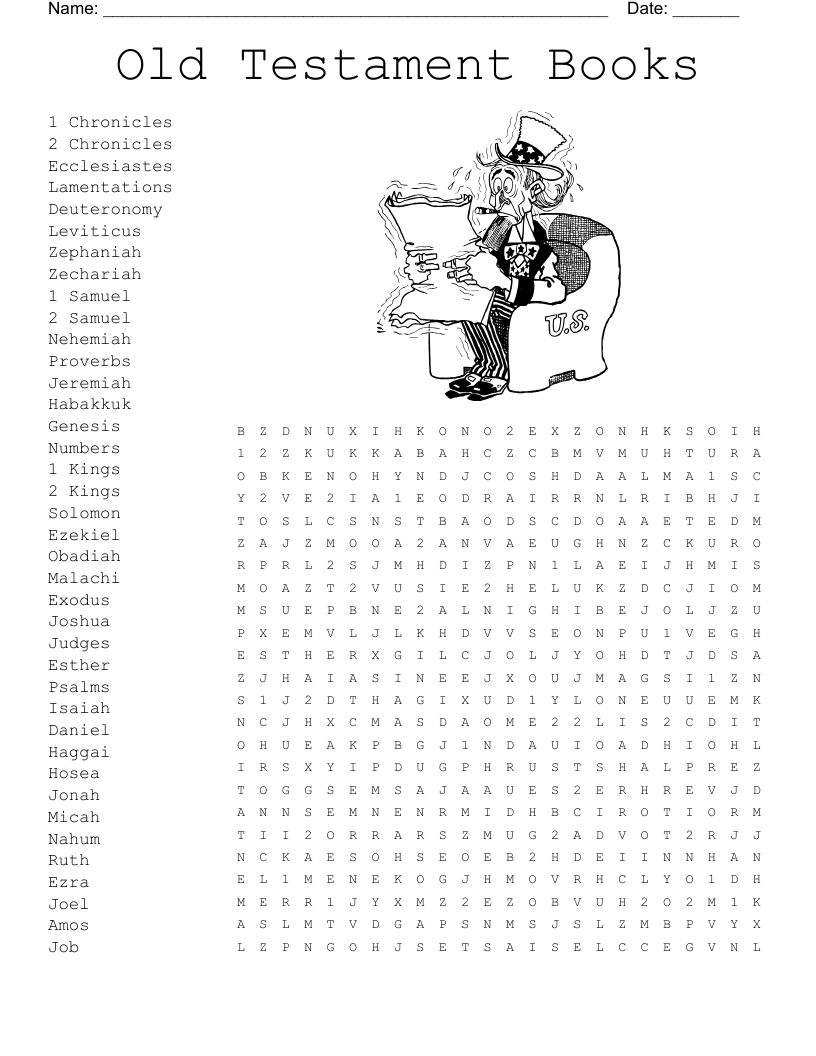 66 Books Of The Bible Crossword WordMint