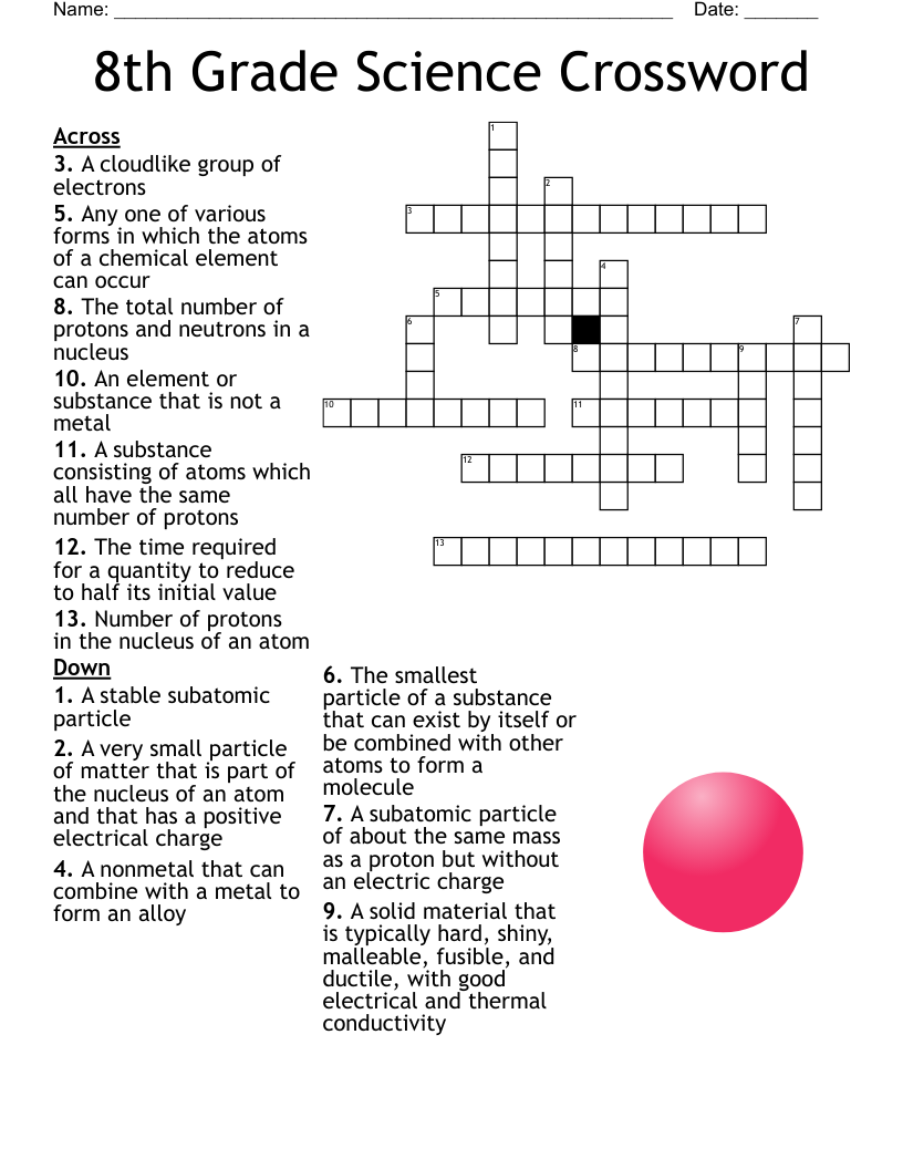 Free Printable Science Crossword Puzzles