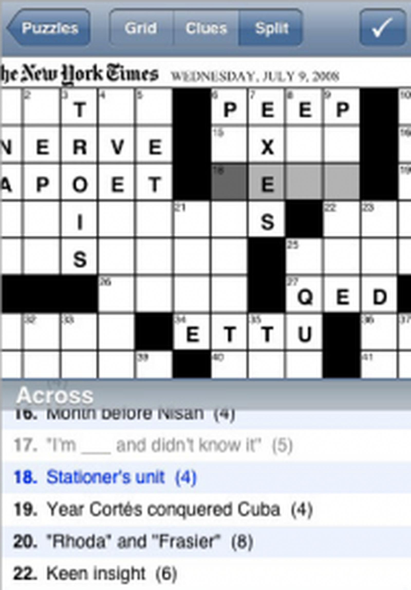 a look at two crossword puzzle games on iphone macrumors