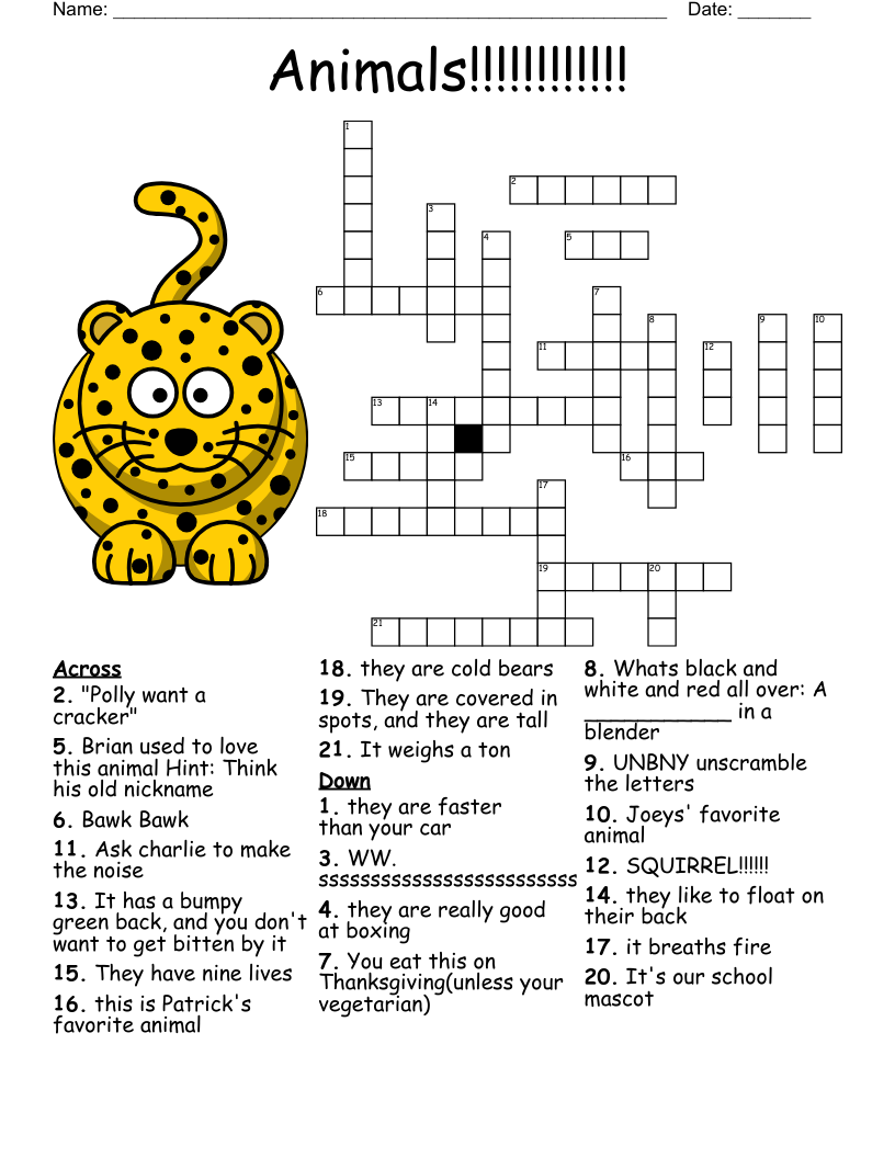 About Foxes Crossword WordMint