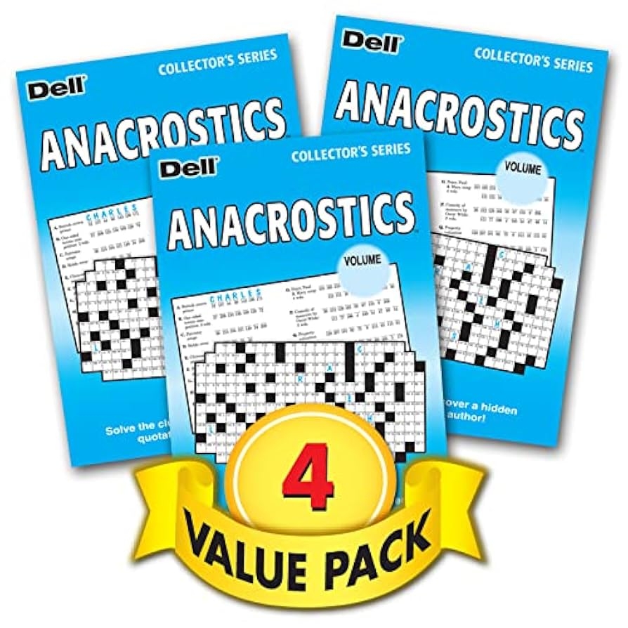 Amazon Anacrostics Collector s Series Puzzle Books For Teens Adults Seniors 4 Pack Paperback Penny Press Dell Magazines