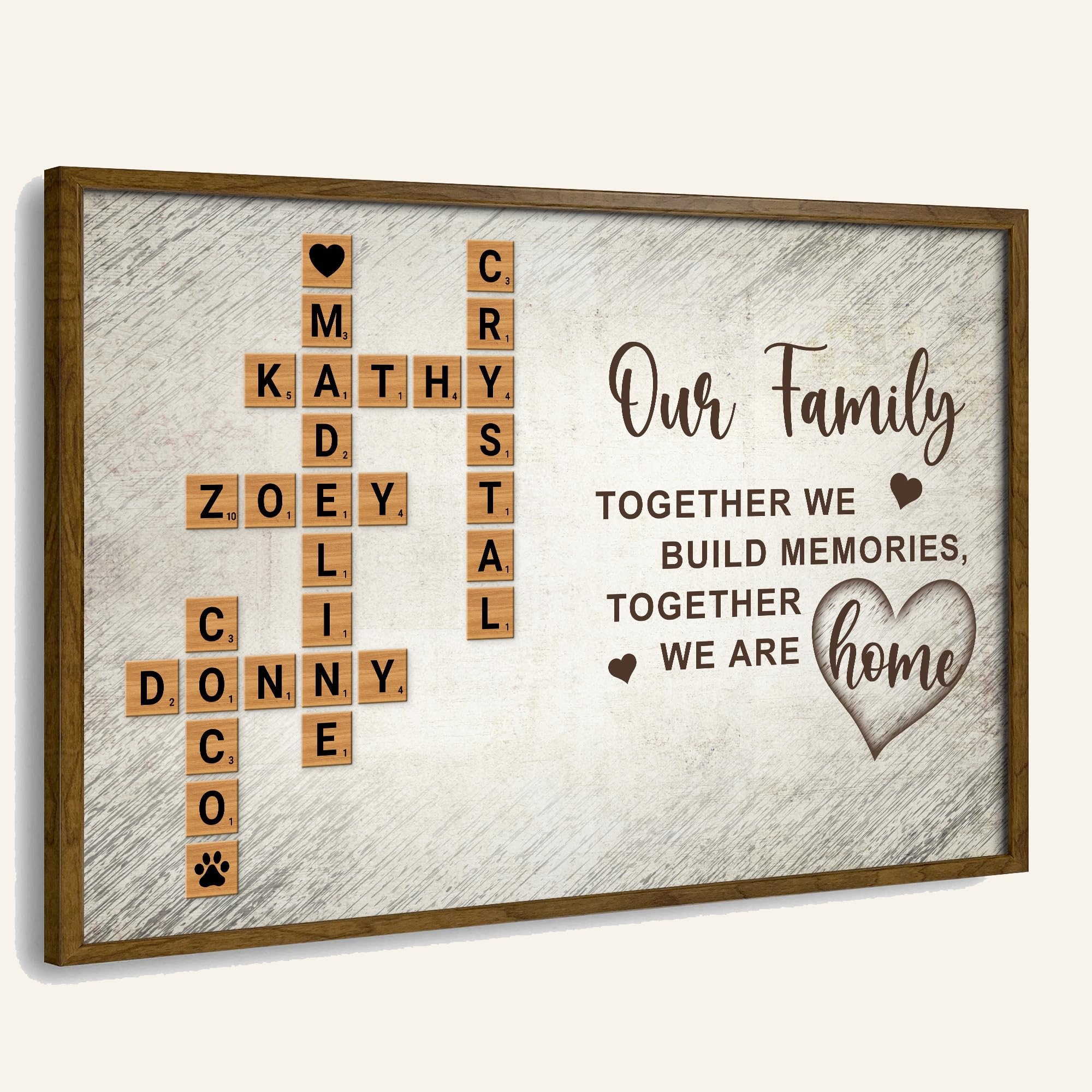 Amazon Customunik Personalized Crossword Family Names Wall Art UNFRAMED POSTER CHOOSE 3 QUOTE Crossword Tiles Family Name Puzzle Wall Decor Names Tiles Gift For Christmas Dad Mom Grandpa Grandma Posters