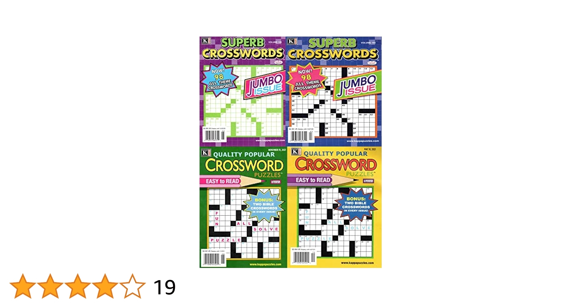 Amazon Lot Of 4 Kappa Crosswords 2 Superb And 2 Quality Popular Kappa Toys Games