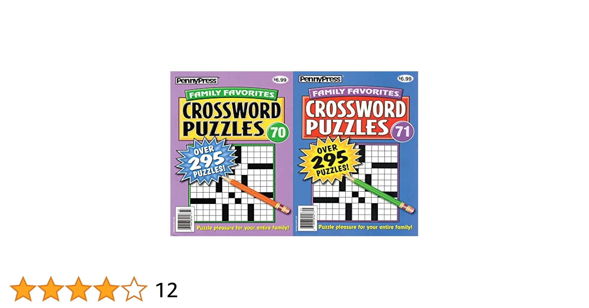 Amazon Penny Press Family Favorites Crossword Puzzle 2 Pack Penny Press Books