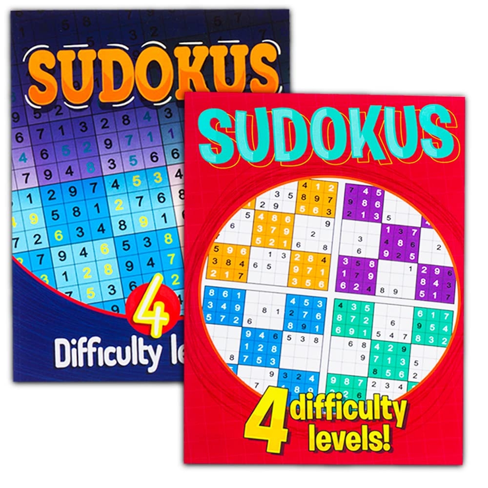 Amazon Sudoku Crossword Puzzle Books For Adults Seniors Super Set Bundle Of 6 Jumbo Crossword And Sudoku Puzzle Books Plus Pens And Bookmark Over 550 Puzzles Total Toys Games